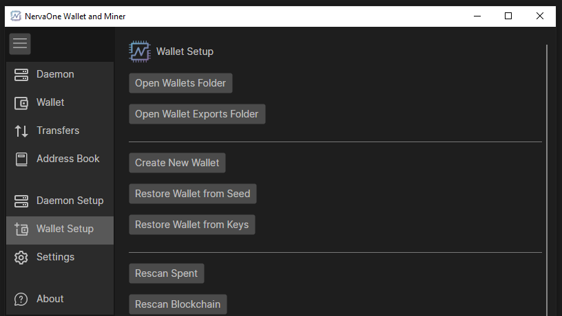 nervaone-wallet-setup